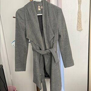 Gray Belted Women's Coat